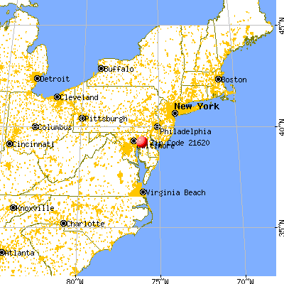 Fairlee, MD (21620) map from a distance