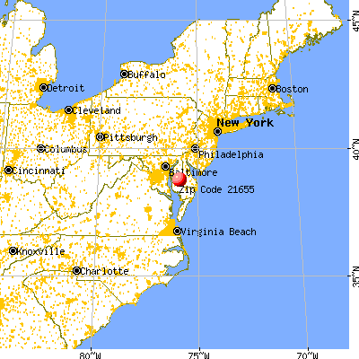 Preston, MD (21655) map from a distance