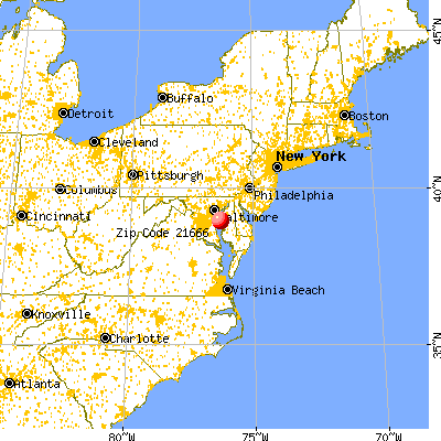 Stevensville, MD (21666) map from a distance