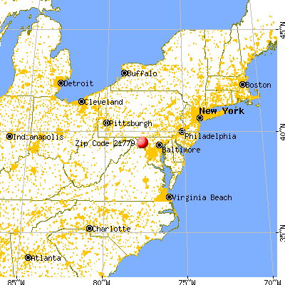 Rohrersville, MD (21779) map from a distance