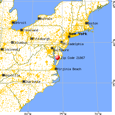 Fairmount, MD (21867) map from a distance