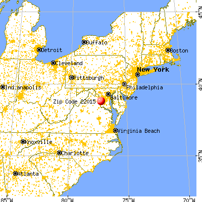 Burke, VA (22015) map from a distance