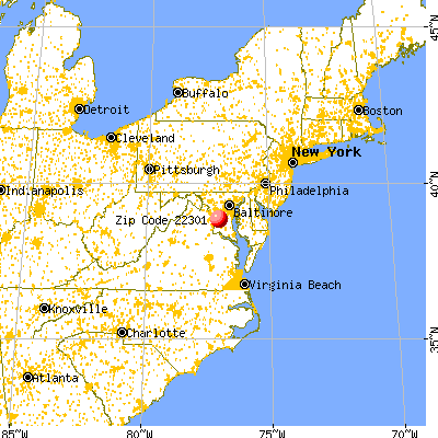 Alexandria, VA (22301) map from a distance