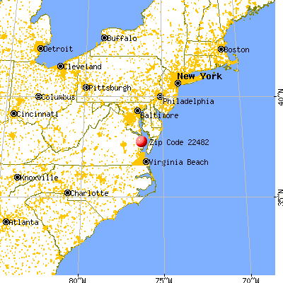Kilmarnock, VA (22482) map from a distance