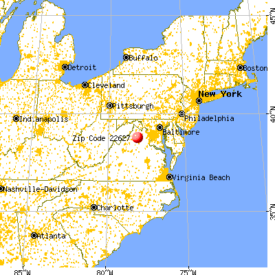 Flint Hill, VA (22627) map from a distance