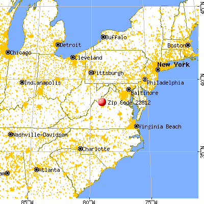 Bridgewater, VA (22812) map from a distance