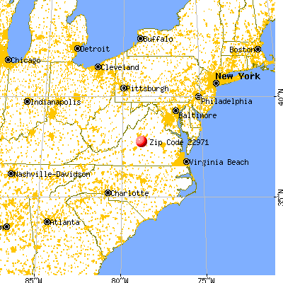 Shipman, VA (22971) map from a distance