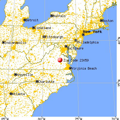 Glen Allen, VA (23059) map from a distance