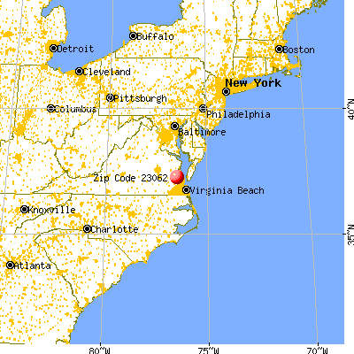 Gloucester Point, VA (23062) map from a distance