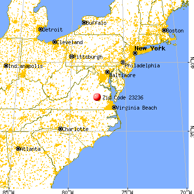 Rockwood, VA (23236) map from a distance