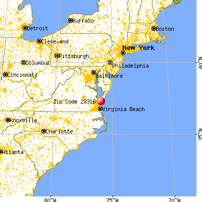 Cheriton, VA (23316) map from a distance