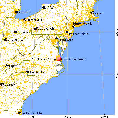 Chesapeake, VA (23320) map from a distance