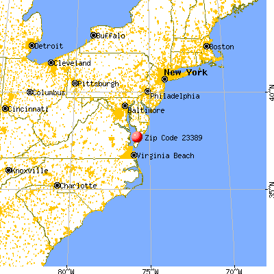 Harborton, VA (23389) map from a distance