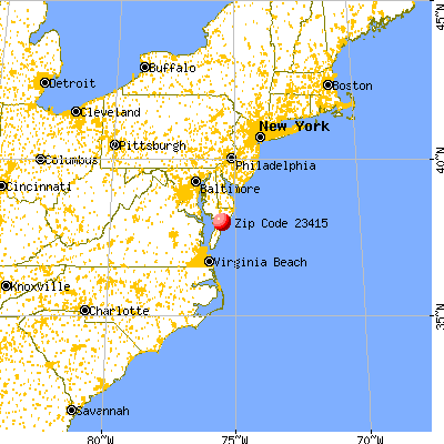 Wattsville, VA (23415) map from a distance