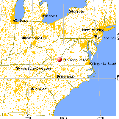 Parrott, VA (24132) map from a distance