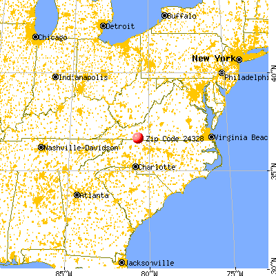 Fancy Gap, VA (24328) map from a distance