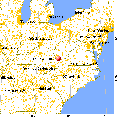 Bartley, WV (24813) map from a distance