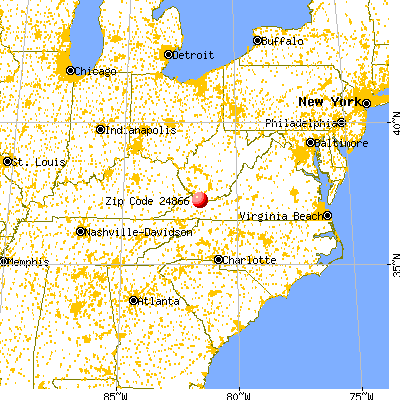 Cucumber, WV (24866) map from a distance