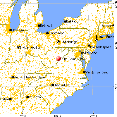 Cass, WV (24927) map from a distance