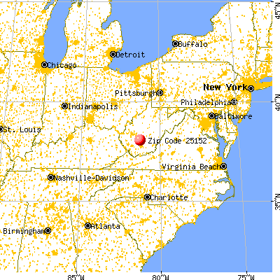 Page, WV (25152) map from a distance