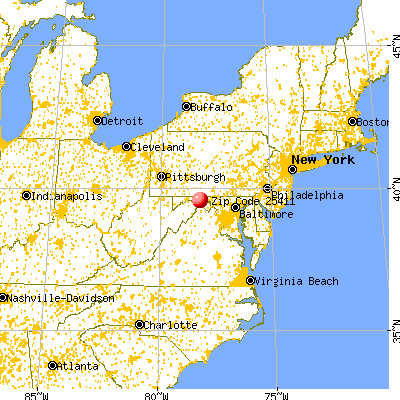 Bath (Berkeley Springs), WV (25411) map from a distance