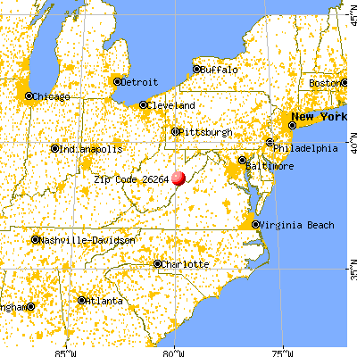 Durbin, WV (26264) map from a distance