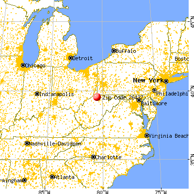 Smithfield, WV (26437) map from a distance