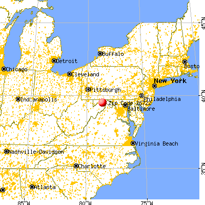 Green Spring, WV (26722) map from a distance