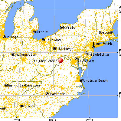 Moorefield, WV (26836) map from a distance