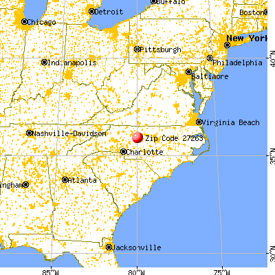 Archdale, NC (27263) map from a distance