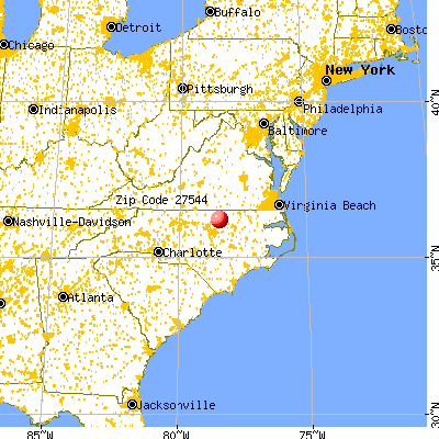 Kittrell, NC (27544) map from a distance