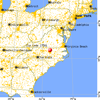Stem, NC (27581) map from a distance