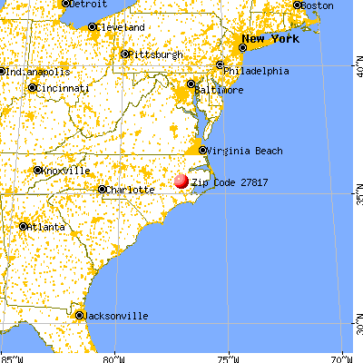 Washington, NC (27817) map from a distance