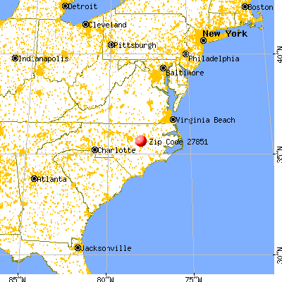 Lucama, NC (27851) map from a distance