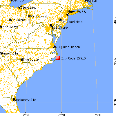 Avon, NC (27915) map from a distance