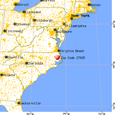 Columbia, NC (27925) map from a distance