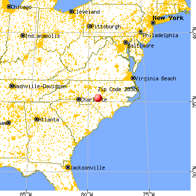Cameron, NC (28326) map from a distance
