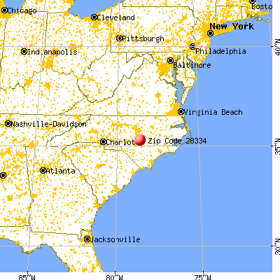 Plain View, NC (28334) map from a distance