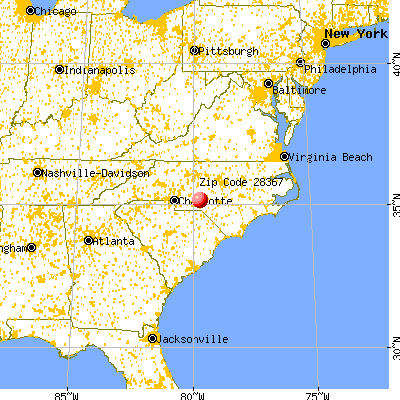 Norman, NC (28367) map from a distance