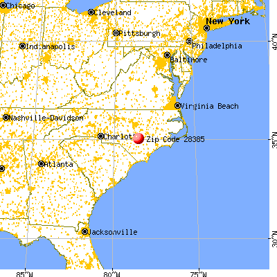 Salemburg, NC (28385) map from a distance