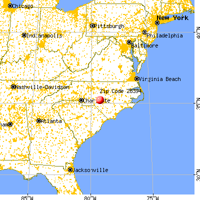 Vass, NC (28394) map from a distance