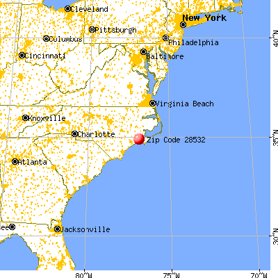 Havelock, NC (28532) map from a distance