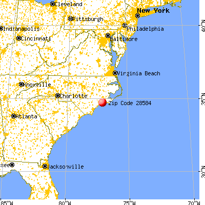 Peletier, NC (28584) map from a distance