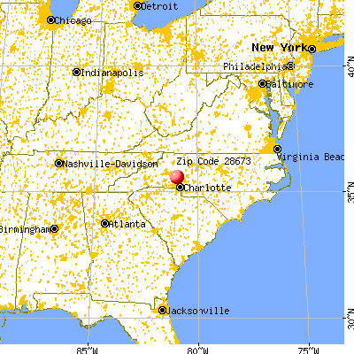 Lake Norman of Catawba, NC (28673) map from a distance