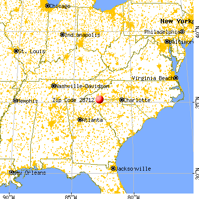 Brevard, NC (28712) map from a distance