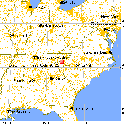 Clyde, NC (28721) map from a distance