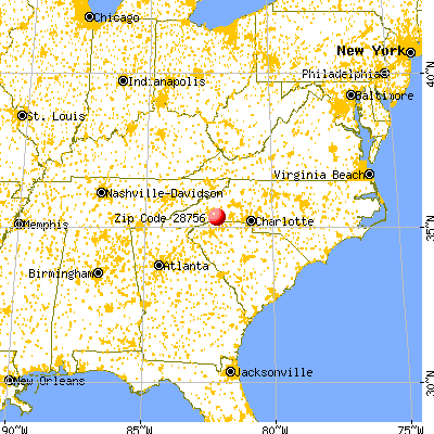 Columbus, NC (28756) map from a distance