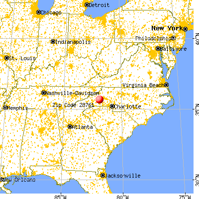 Marion, NC (28761) map from a distance