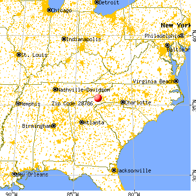 Waynesville, NC (28786) map from a distance