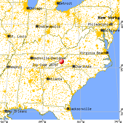 Weaverville, NC (28787) map from a distance